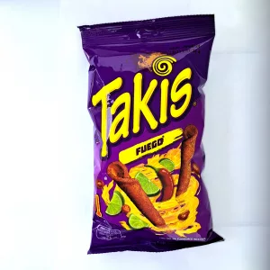 Takis Fuego mit Chilli und Limetten Geschmack. Erhältlich bei Guilty Pleasure Box - Der Candy Shop der Schweiz | Takis Chips Schweiz